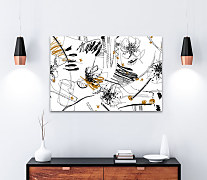 Obraz Abstraktná grafika s kvetmi 1808